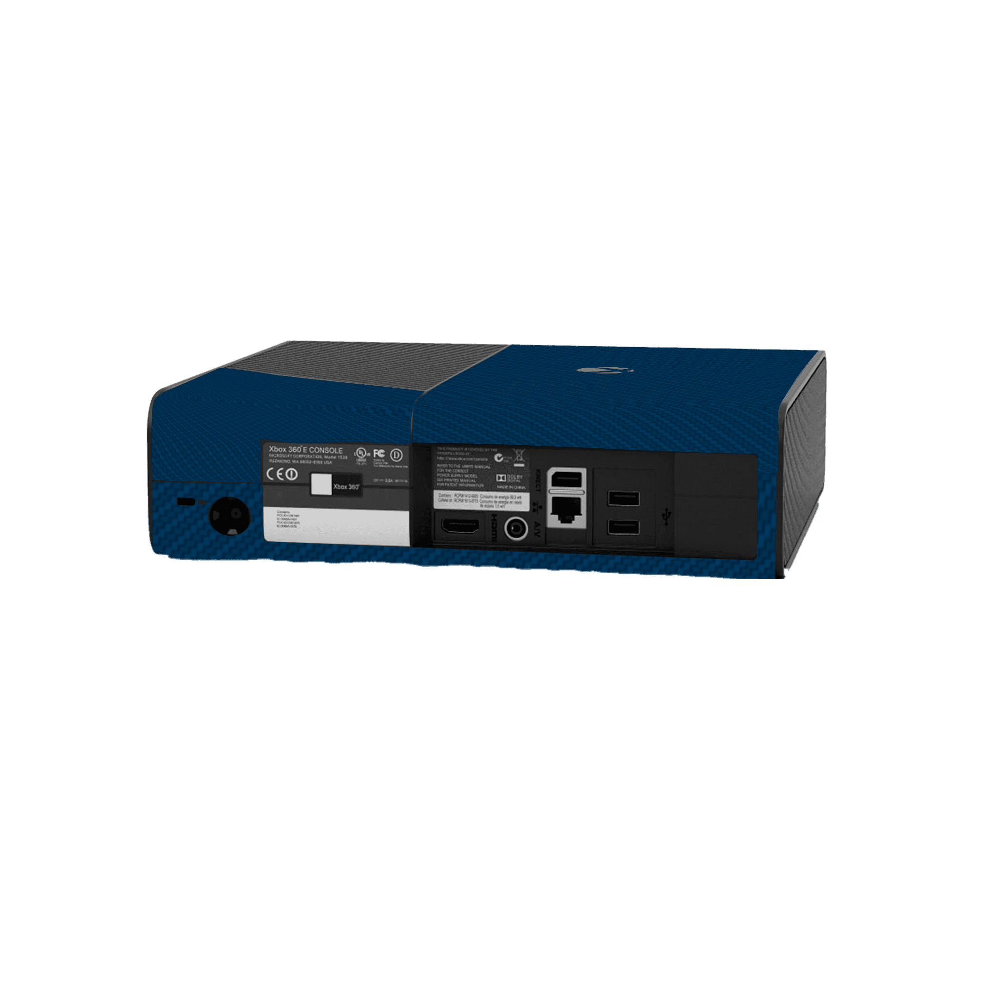 Fibra Carbono Azul Skin Xbox 360 E Xonebrand