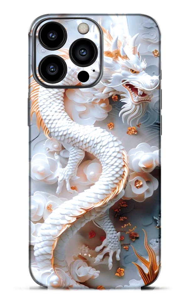 Dragon Blanco Chino Iphone 13 Bundle Skin