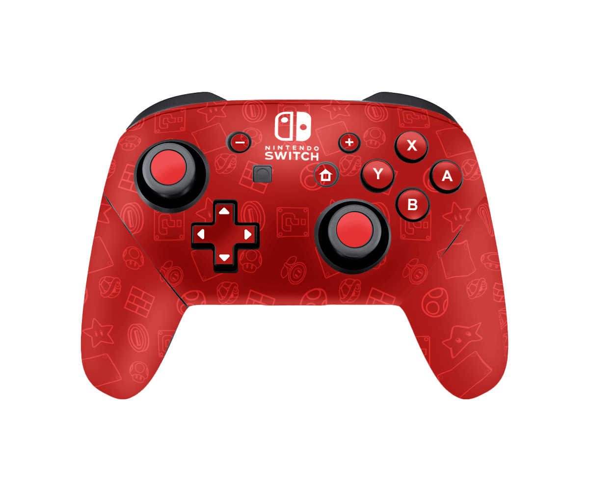 Mario Bros Icons Skin Nintendo Switch Pro Controller Xonebrand