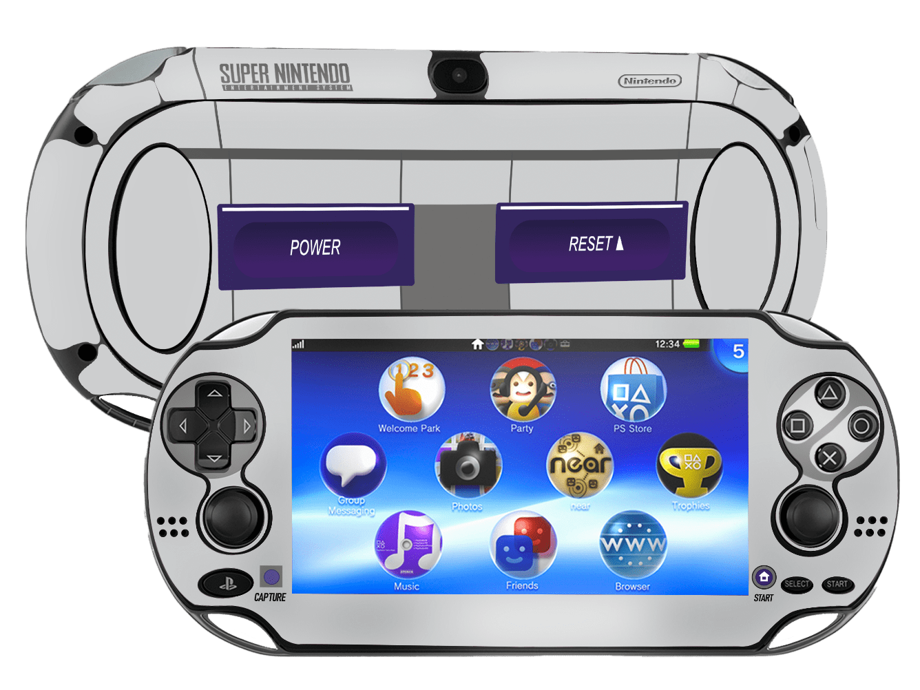 SNES Skin Playstation Portable PSVita Fat