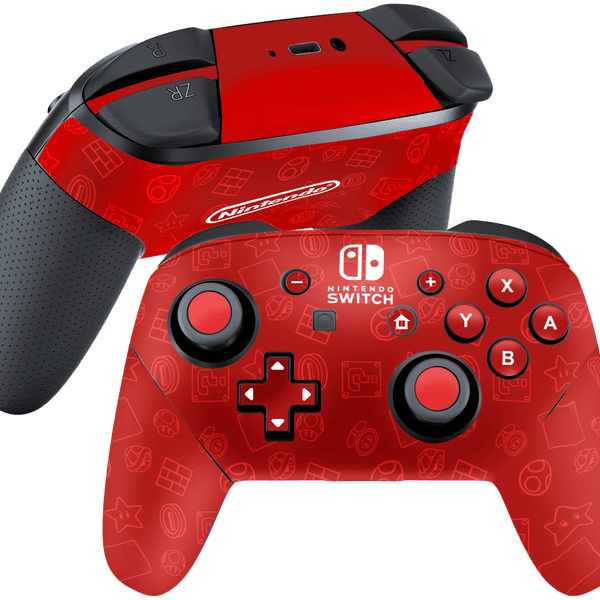 Mario Bros Icons Skin Nintendo Switch Pro Controller Xonebrand