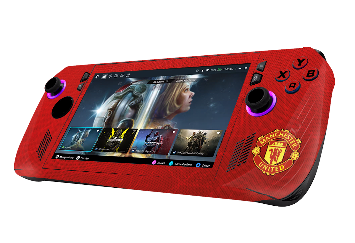 Manchester United Asus Rog Ally X Handheld Gaming Computer Skin