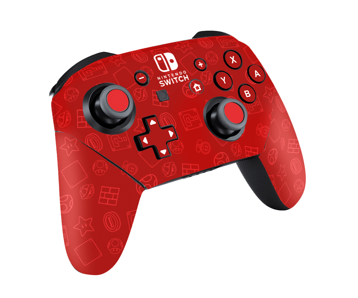 Mario Bros Icons Skin Nintendo Switch Pro Controller Xonebrand
