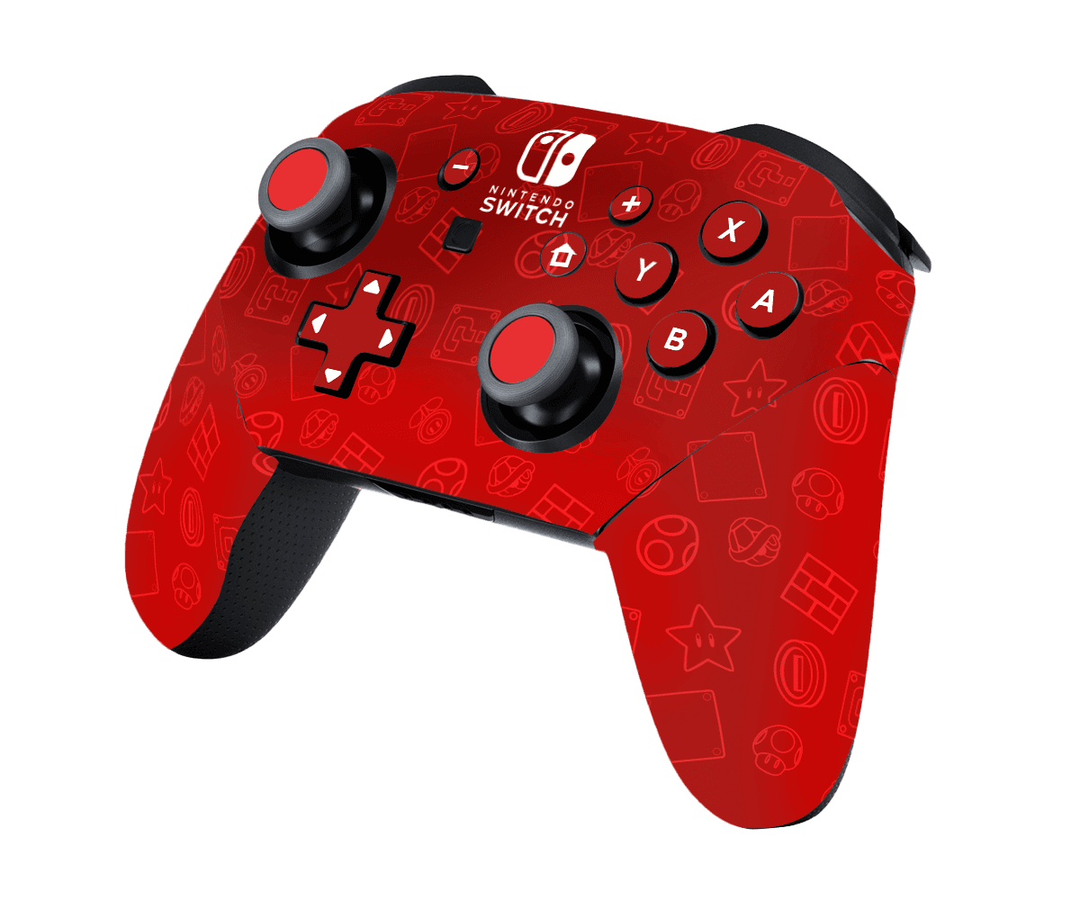 Mario Bros Icons Skin Nintendo Switch Pro Controller Xonebrand