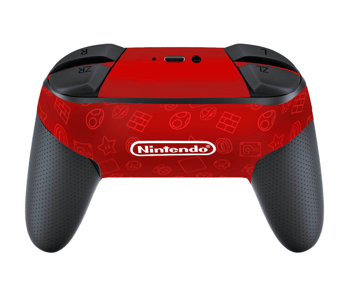Mario Bros Icons Skin Nintendo Switch Pro Controller Xonebrand