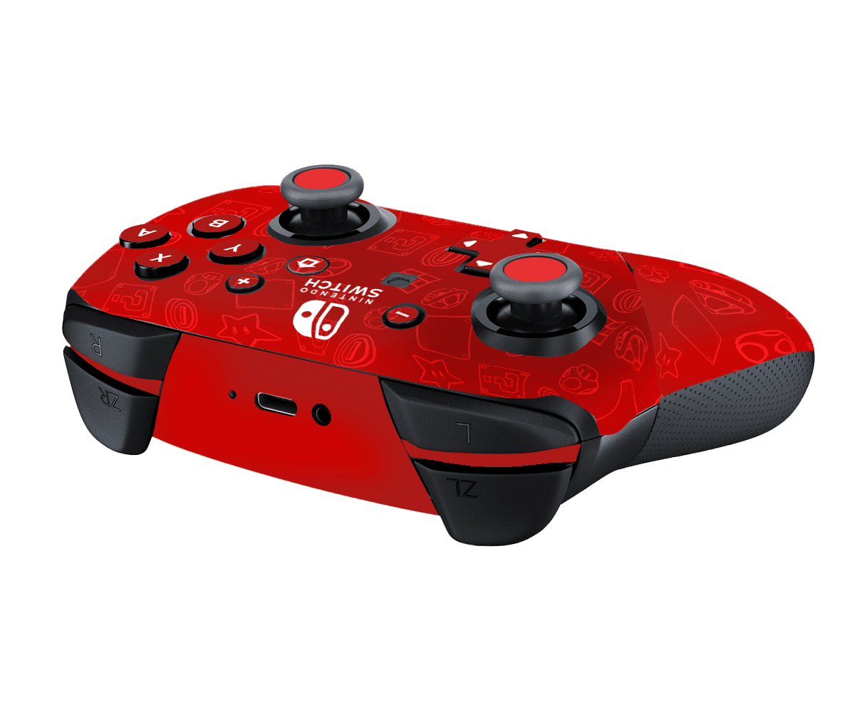 Mario Bros Icons Skin Nintendo Switch Pro Controller Xonebrand