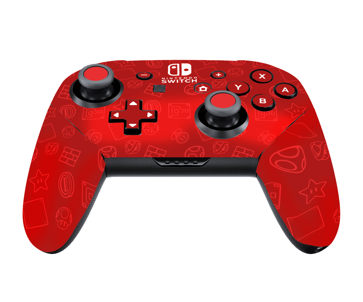 Mario Bros Icons Skin Nintendo Switch Pro Controller Xonebrand