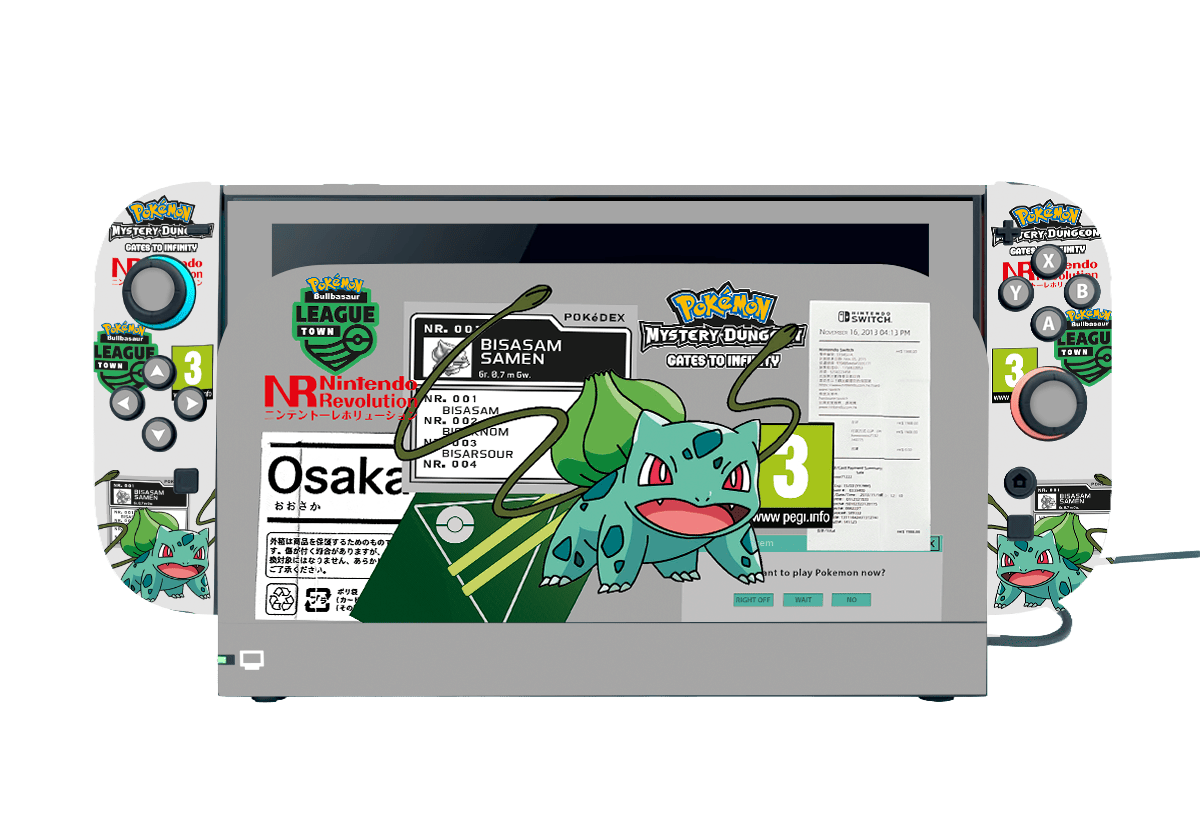 Pokemon Bulbasaur Skin Nintendo Switch 2 (2025) Xonebrand