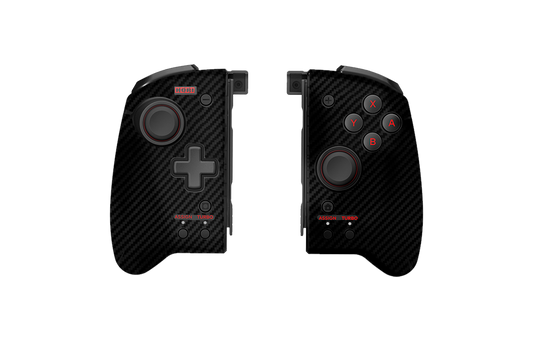 Fibra Carbono Negro Skin Nintendo Switch Hori Control