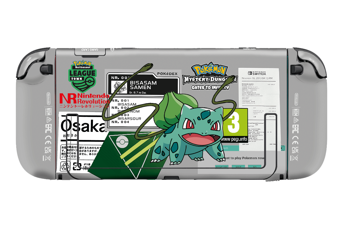 Pokemon Bulbasaur Skin Nintendo Switch 2 (2025) Xonebrand
