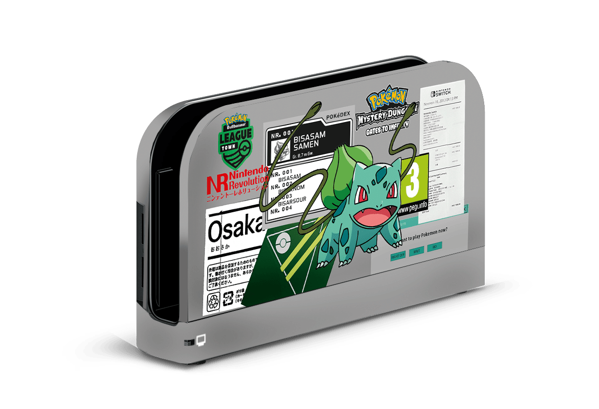 Pokemon Bulbasaur Skin Nintendo Switch 2 (2025) Xonebrand
