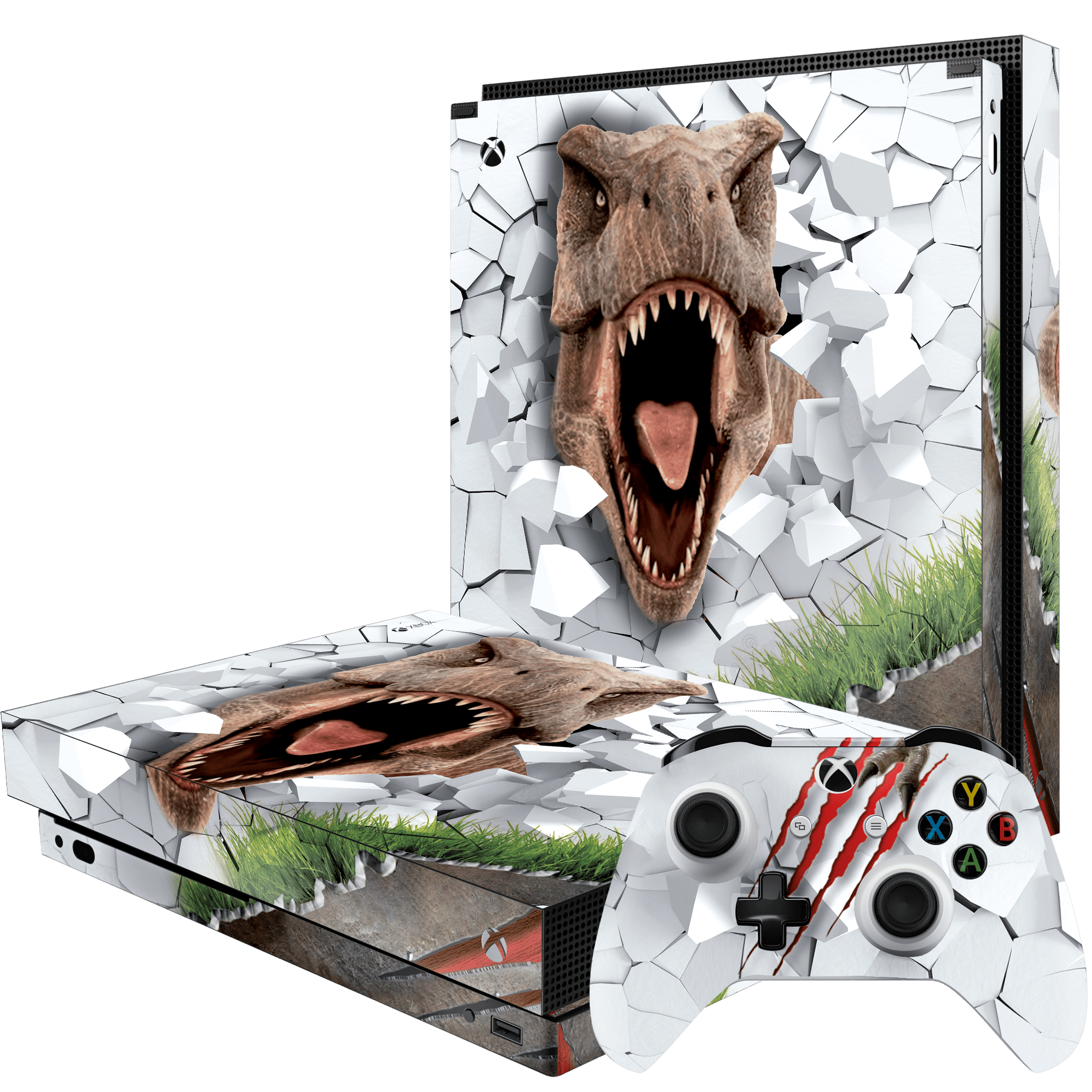 Dinosaurio T-Rex Skin Xbox One X Xonebrand