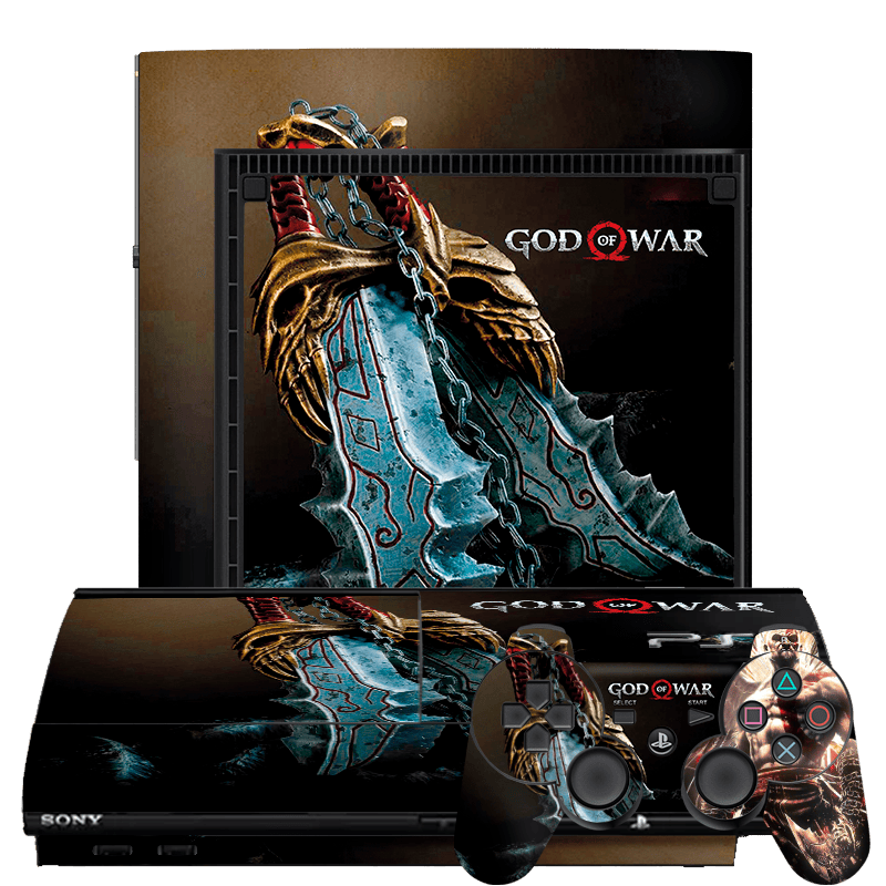 God of War Skin Playstation 3 Super Slim Xonebrand