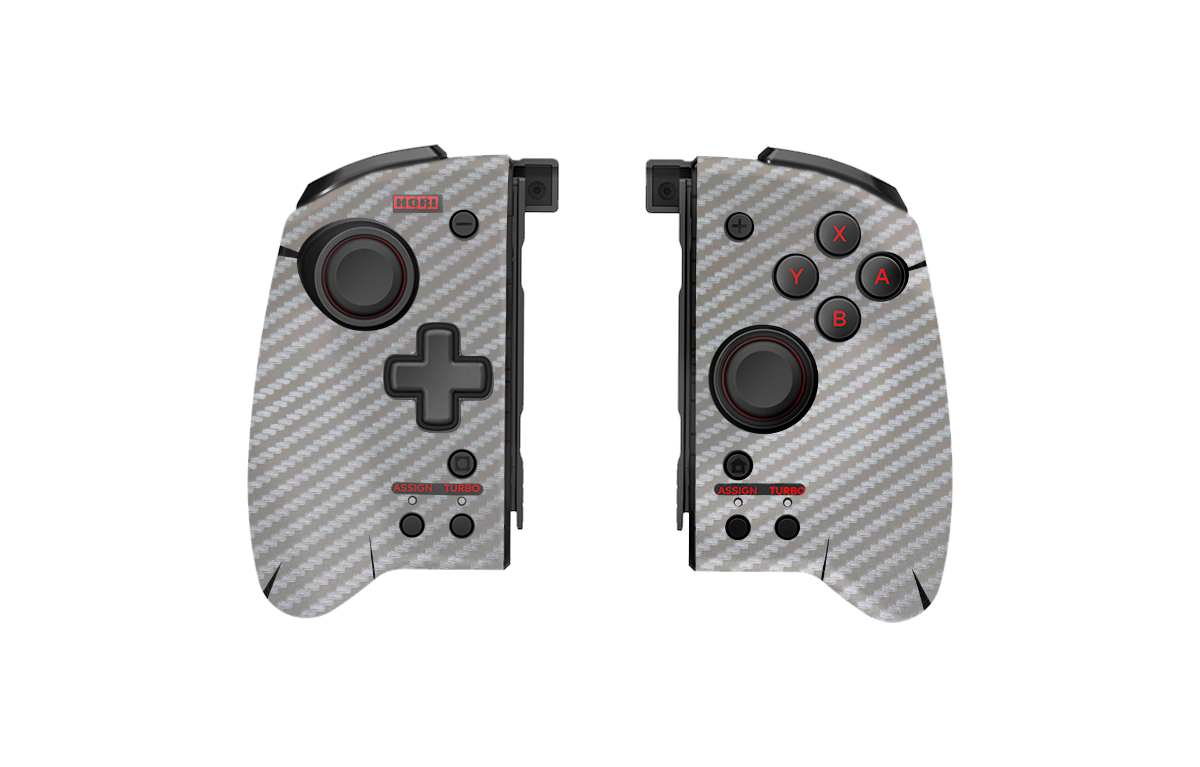 Carbon Fiber Gray Skin Nintendo Switch Hori Controller