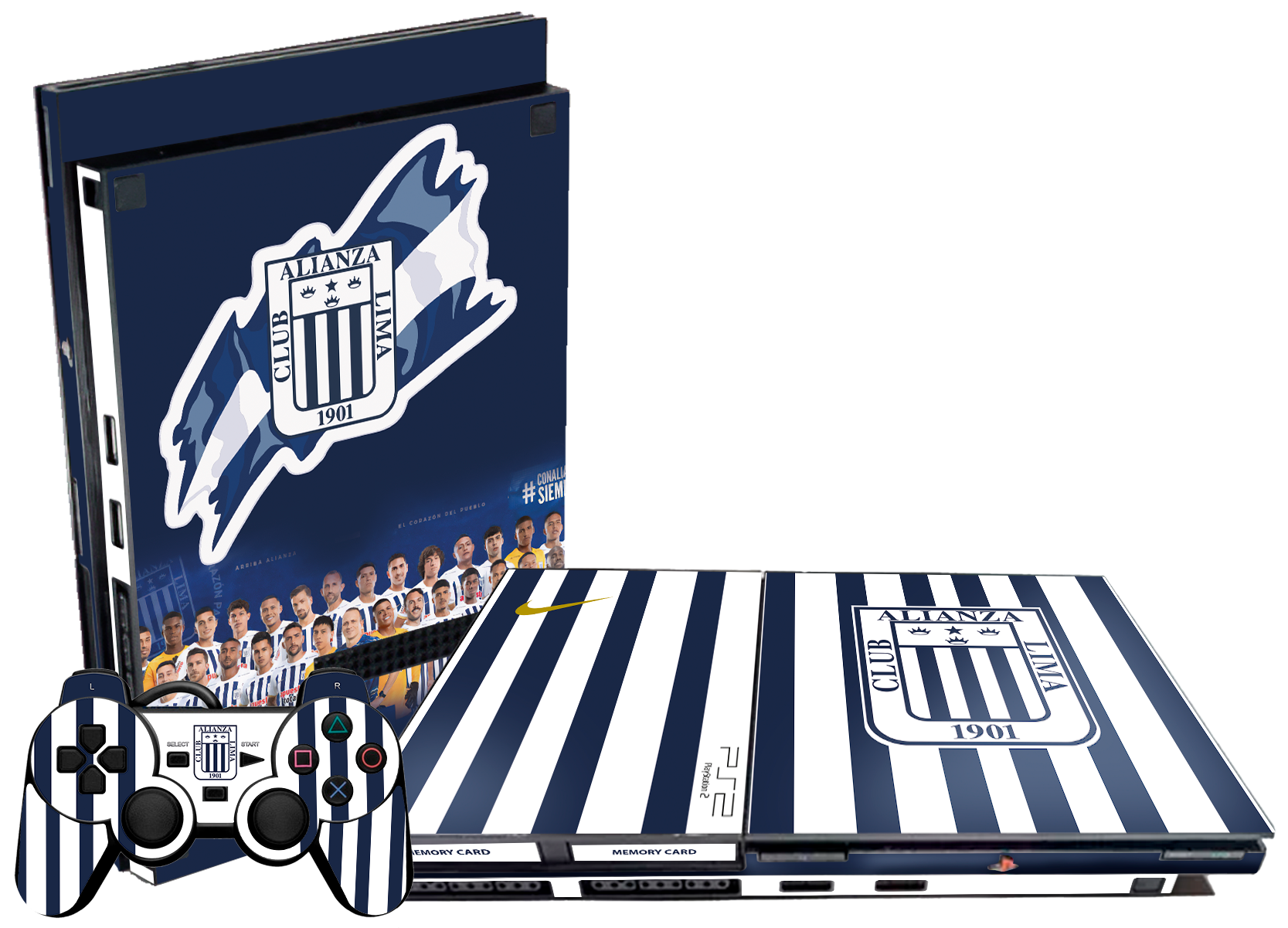 Alianza Lima Skin Playstation 2 Slim Xonebrand