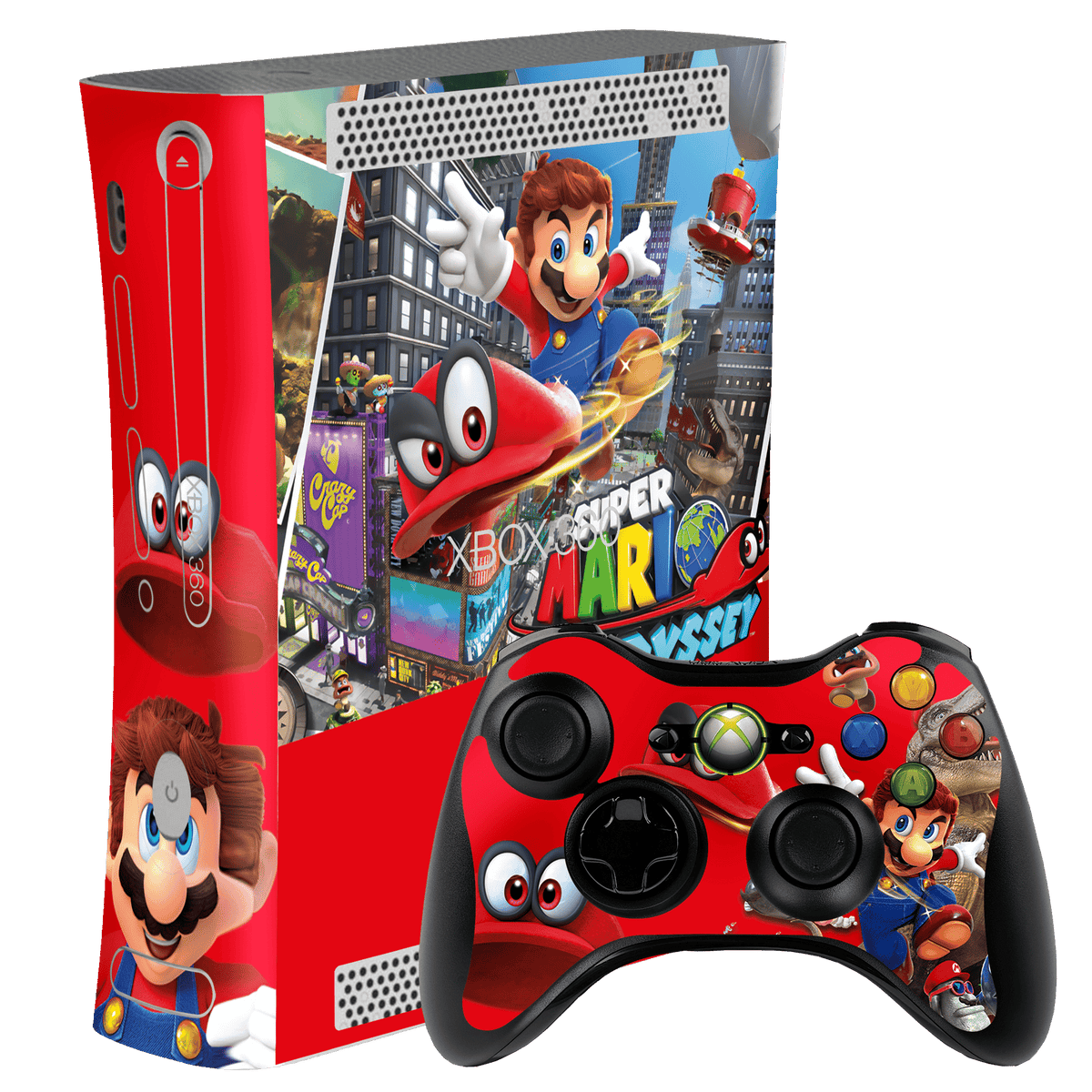 Mario Odyssey Skin Xbox 360 Fat Xonebrand