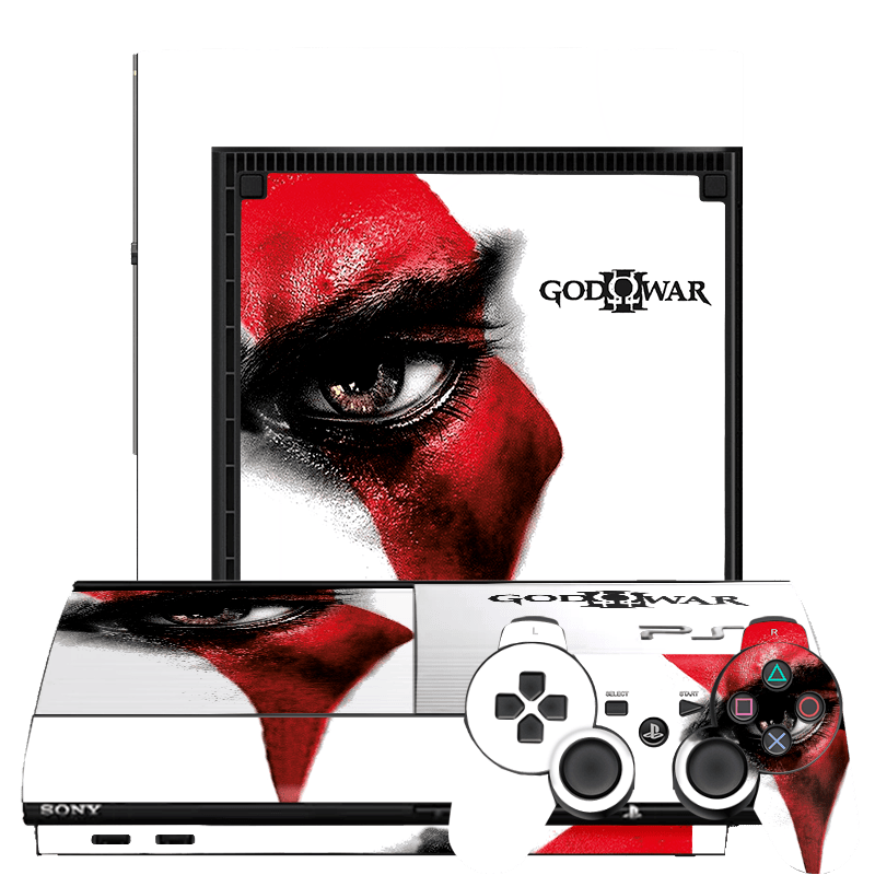 God of War Skin Playstation 3 Super Slim Xonebrand