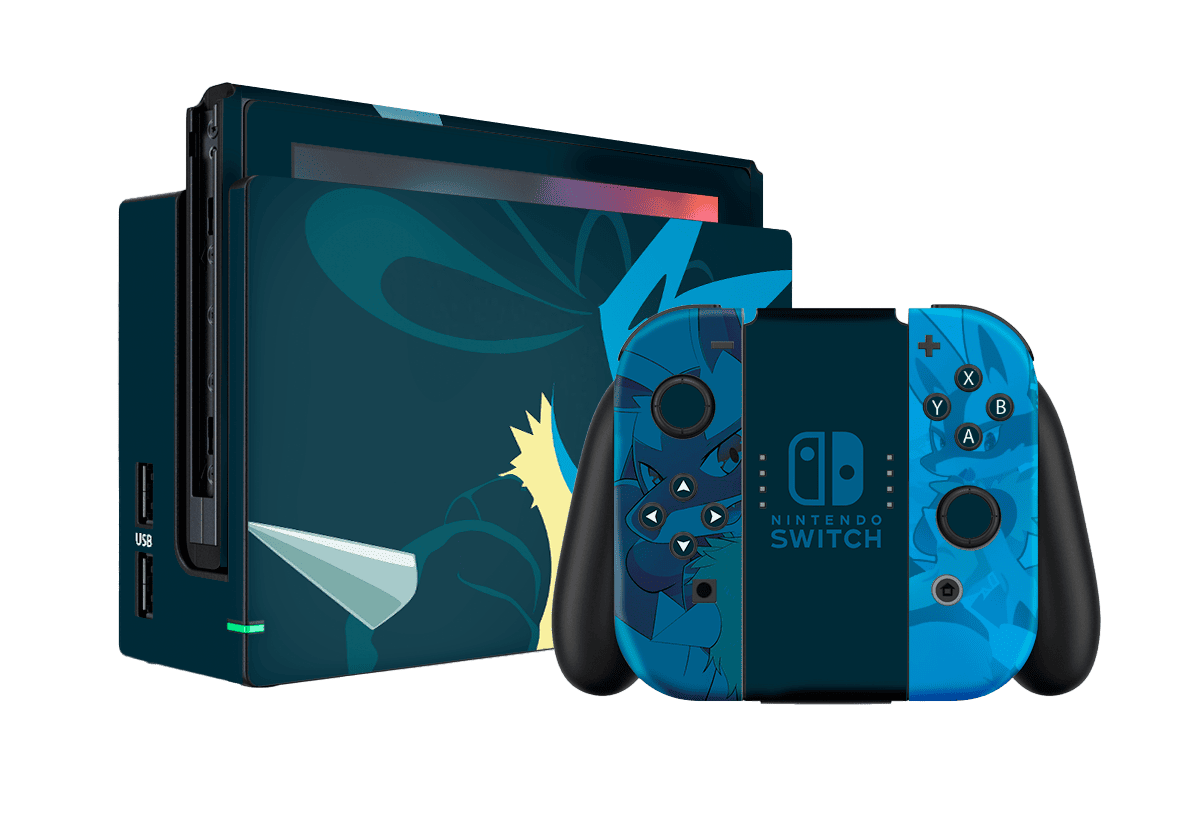 Pokemon Lucario Skin Nintendo Switch (2017) Xonebrand