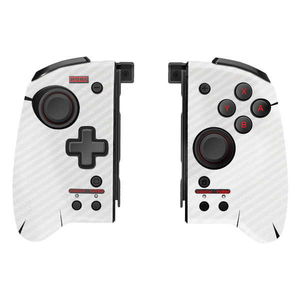 White Carbon Fiber Skin Nintendo Switch Hori Controller