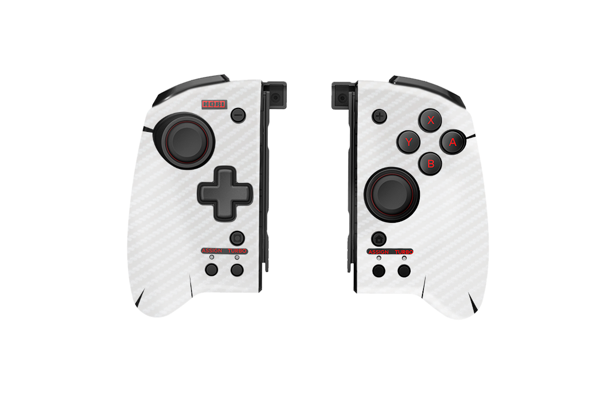 White Carbon Fiber Skin Nintendo Switch Hori Controller