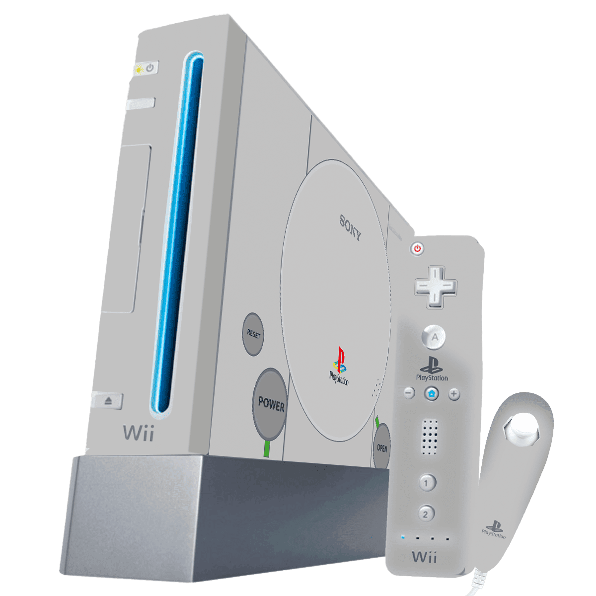 PS1 Skin Nintendo Wii (2006) Xonebrand