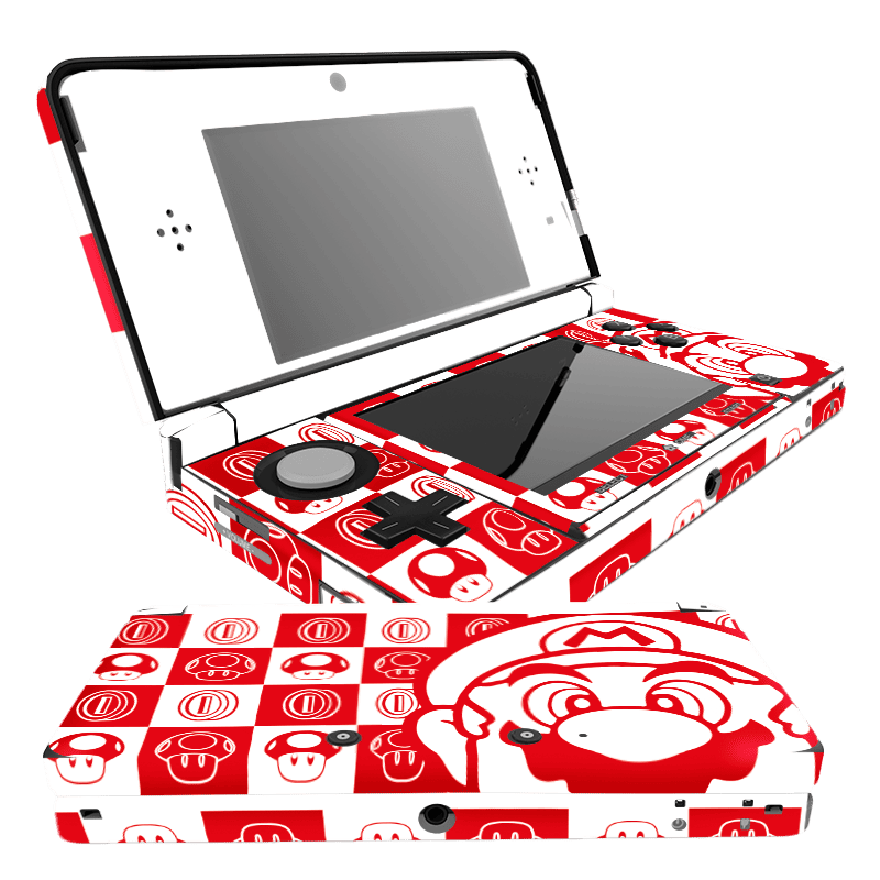 Mario Bros White Nintendo 3DS Skin