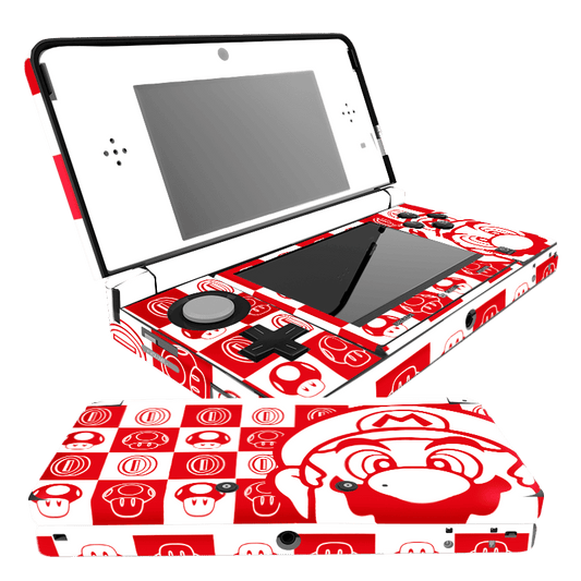 Mario Bros White Nintendo 3DS Skin