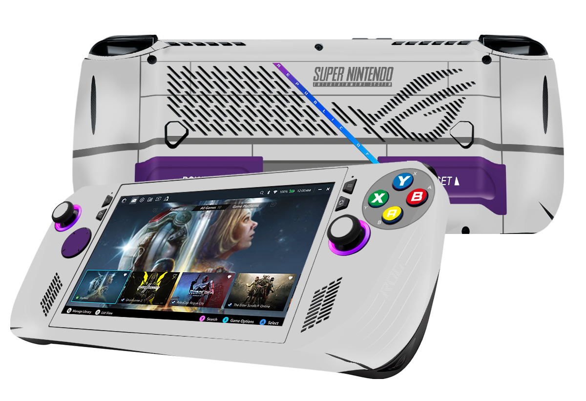 SNES Asus Rog Ally X Handheld Gaming Computer Skin