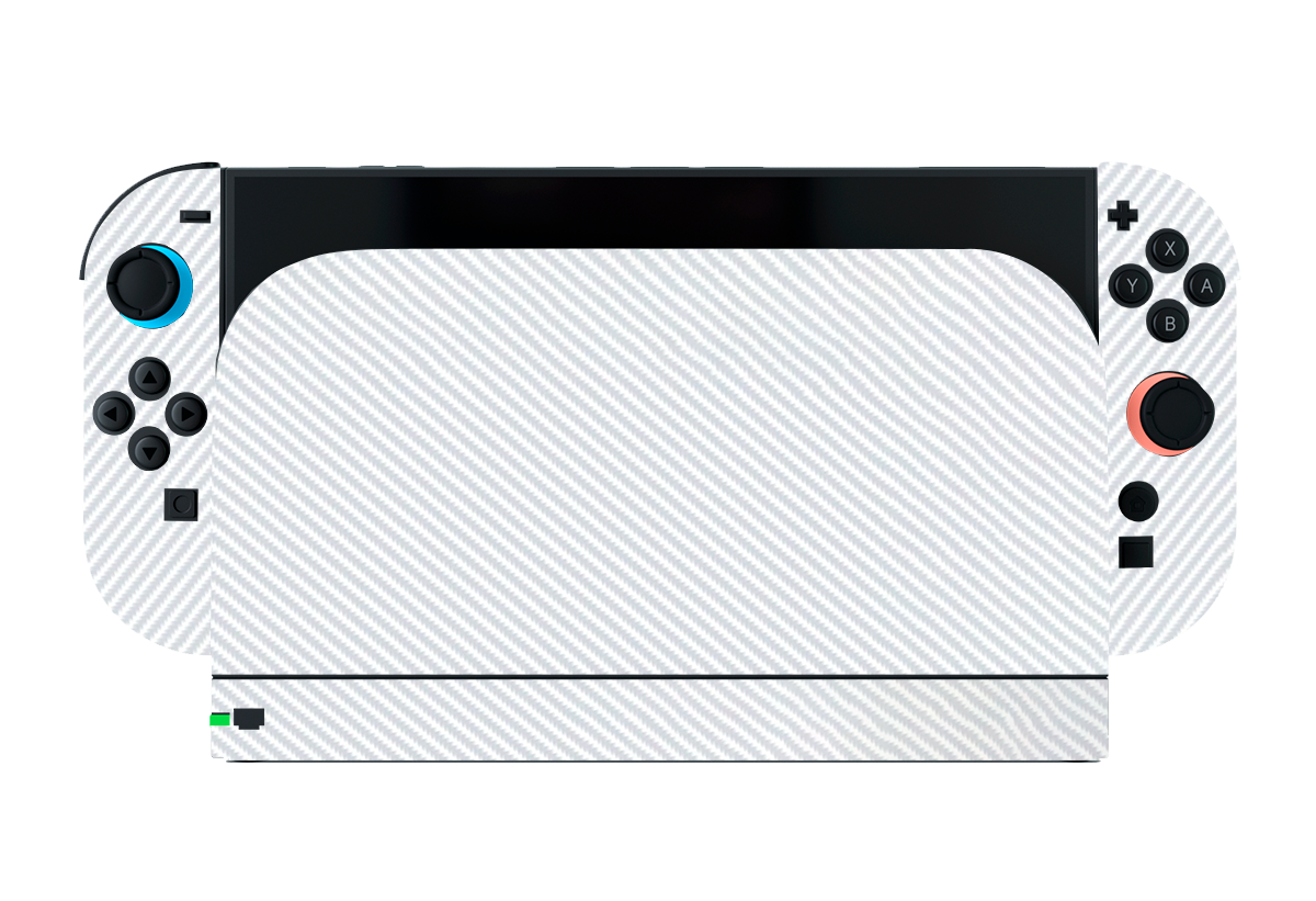 Fibra Carbono Blanco Skin Nintendo Switch 2 (2025)