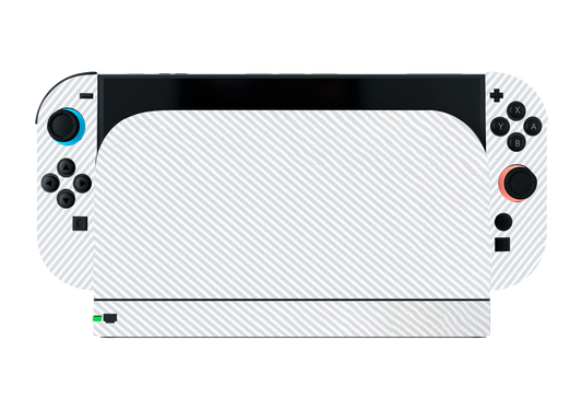 Fibra Carbono Blanco Skin Nintendo Switch 2 (2025)