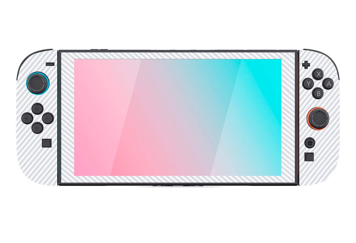 Fibra Carbono Blanco Skin Nintendo Switch 2 (2025)