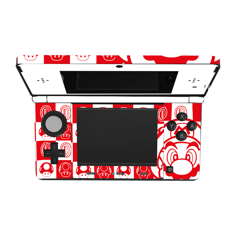 Mario Bros White Nintendo 3DS Skin