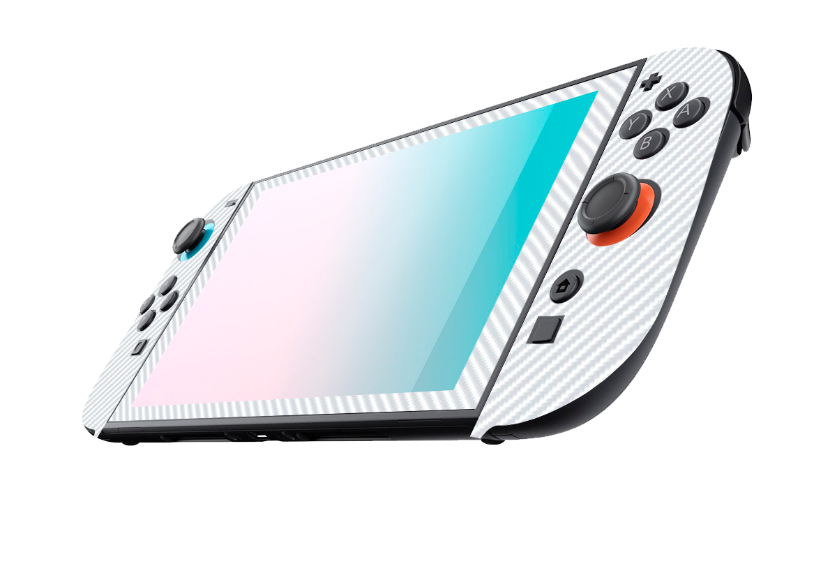 Fibra Carbono Blanco Skin Nintendo Switch 2 (2025)