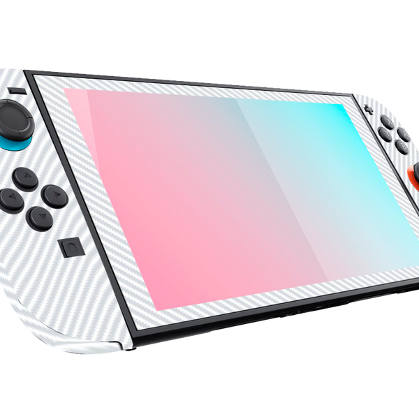 Fibra Carbono Blanco Skin Nintendo Switch 2 (2025)