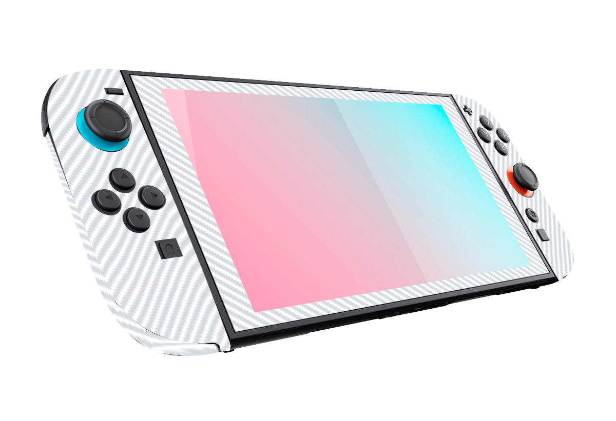 Fibra Carbono Blanco Skin Nintendo Switch 2 (2025)
