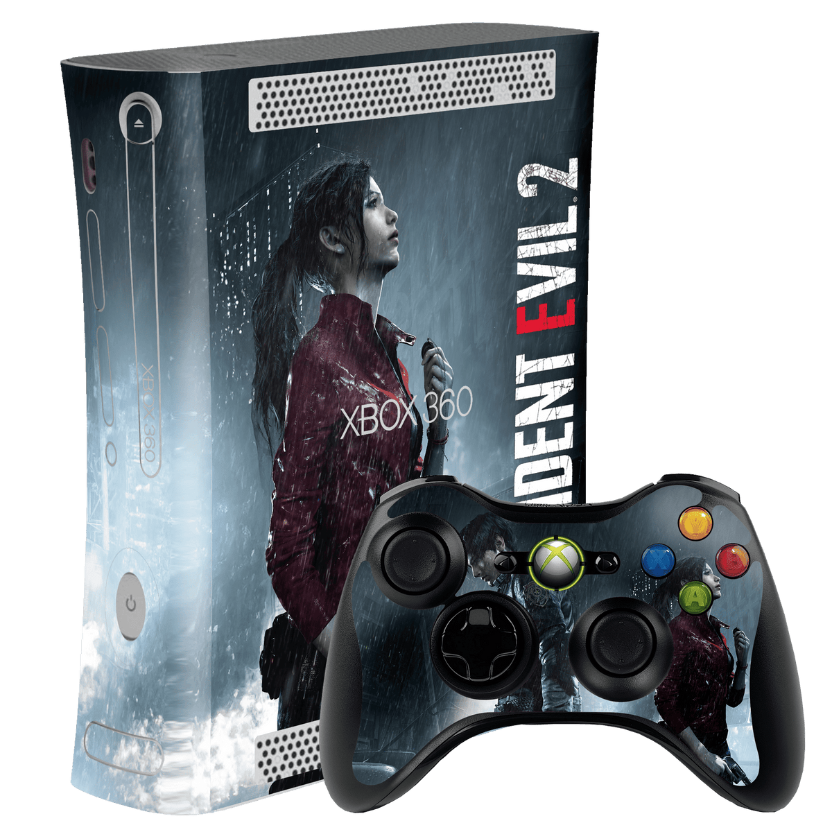 Resident Evil 2 Skin Xbox 360 Fat Xonebrand
