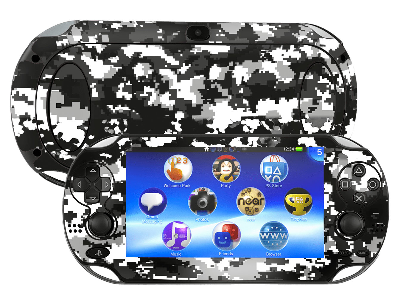 Negro Camuflado PSVITA Fat Bundle Skin