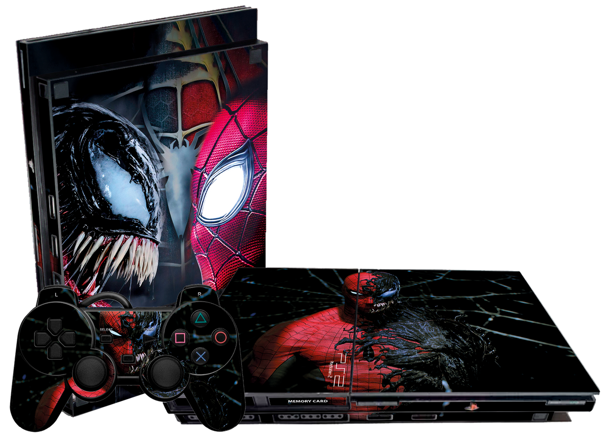 Spiderman vs Venom Skin Playstation 2 Slim Xonebrand