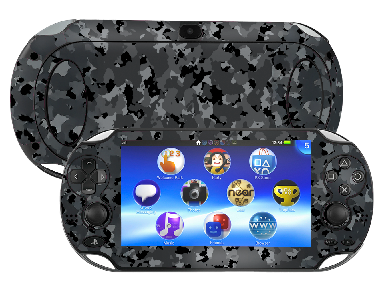 Camuflado Gris Skin Playstation Portable PSVita Fat Xonebrand