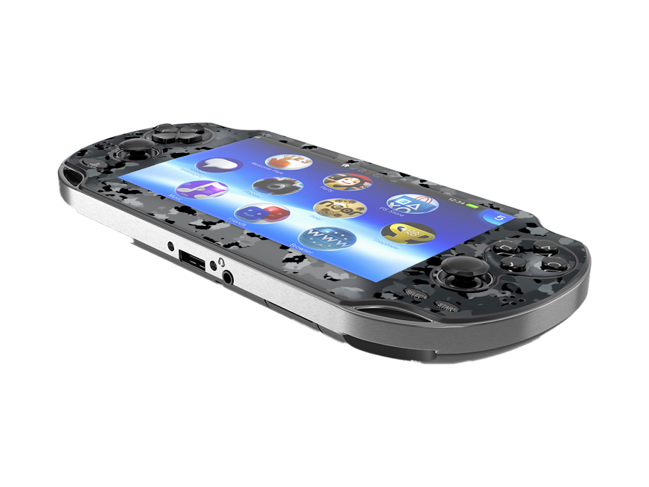 Camuflado Gris Skin Playstation Portable PSVita Fat Xonebrand