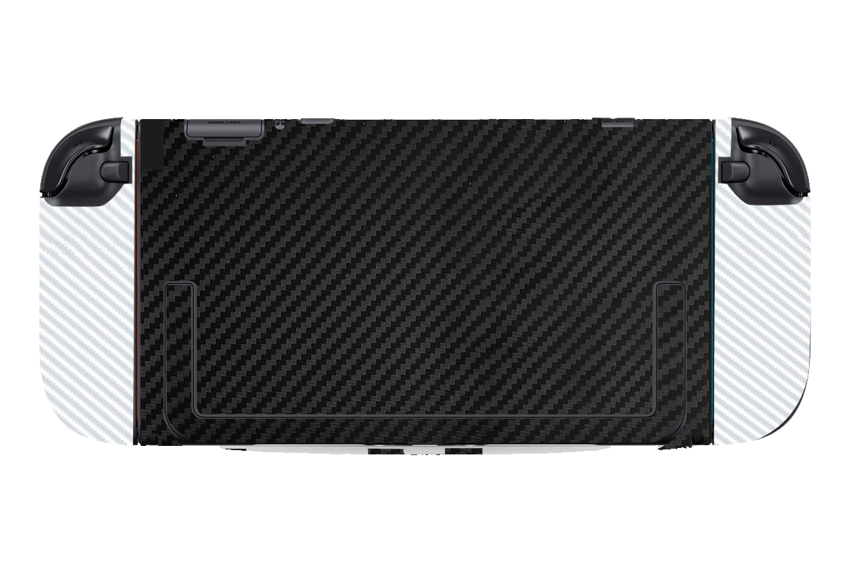 Fibra Carbono Blanco & Negro Skin Nintendo Switch 2 (2025)
