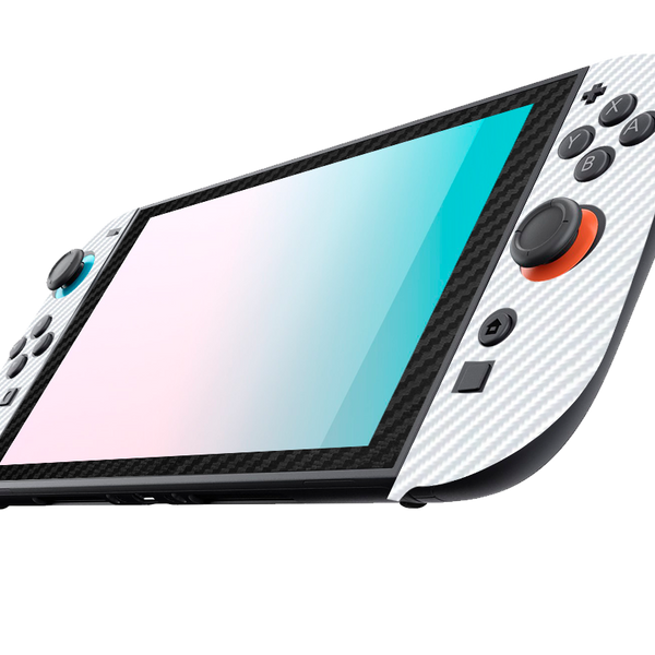 Fibra Carbono Blanco & Negro Skin Nintendo Switch 2 (2025)