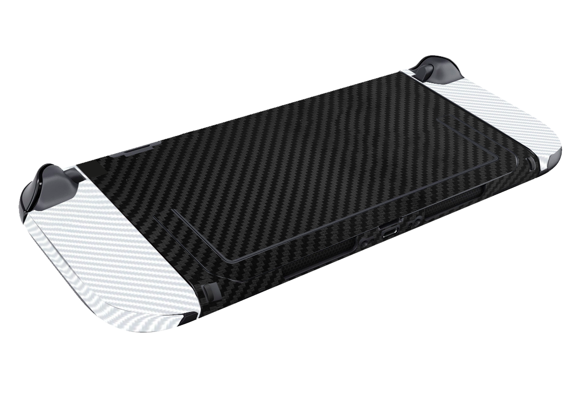 Fibra Carbono Blanco & Negro Skin Nintendo Switch 2 (2025)