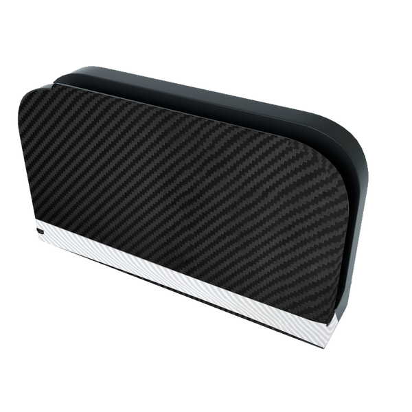 Fibra Carbono Blanco & Negro Skin Nintendo Switch 2 (2025)