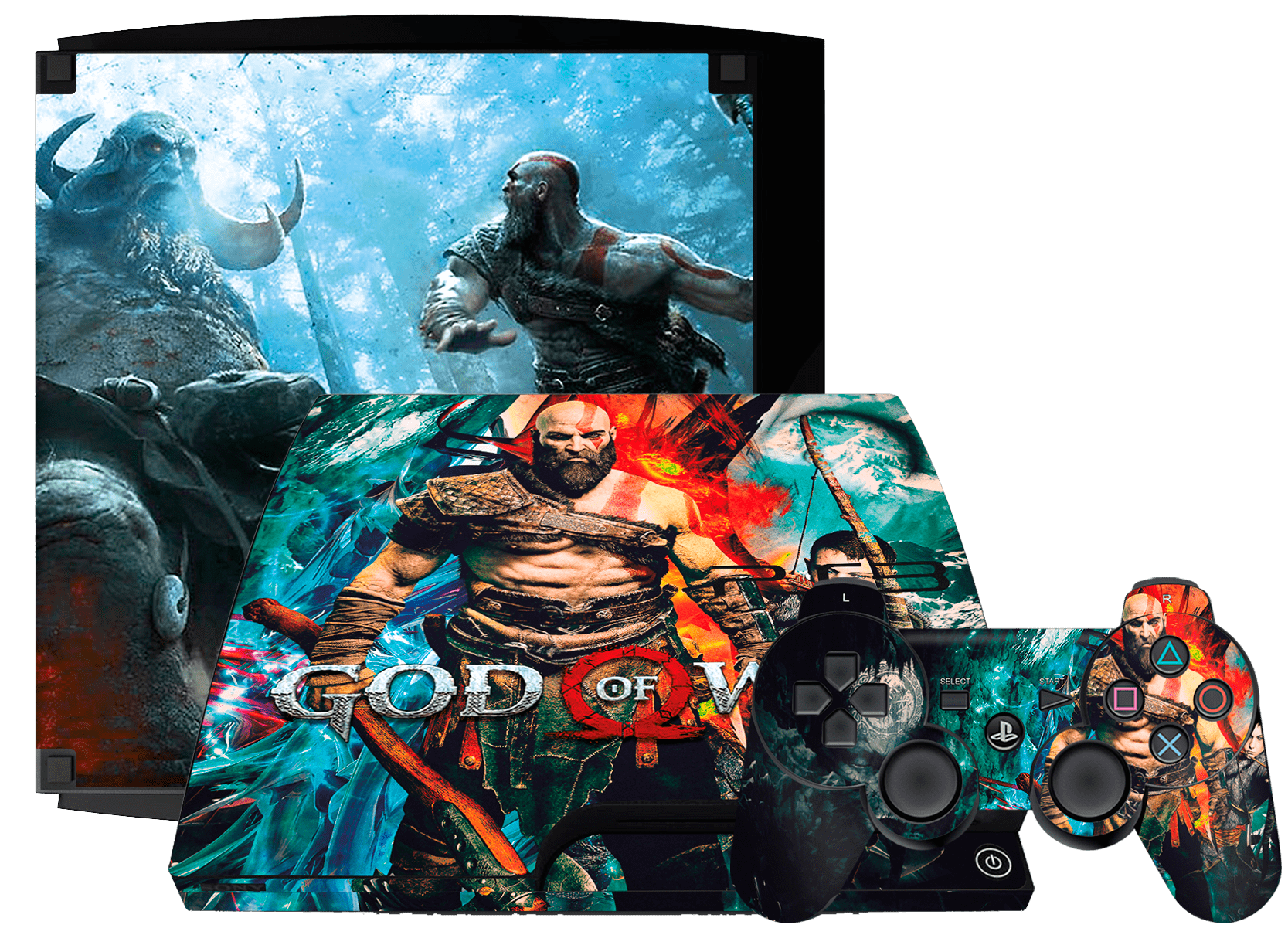 God of War Skin Playstation 3 Slim