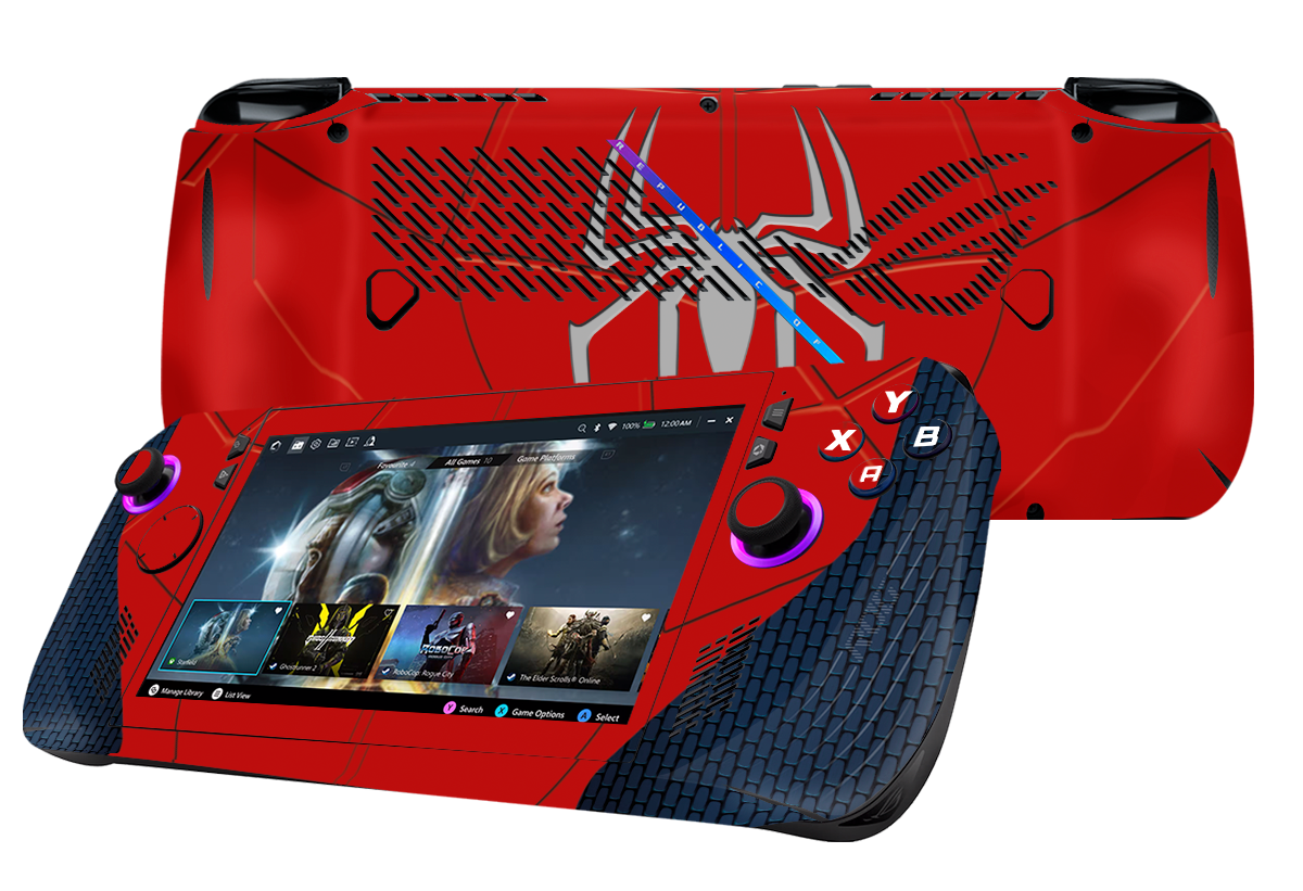 Spider-Man Asus Rog Ally X Handheld Gaming Computer Skin