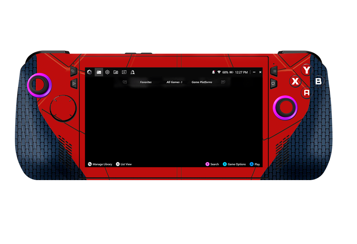 Spider-Man Asus Rog Ally X Handheld Gaming Computer Skin