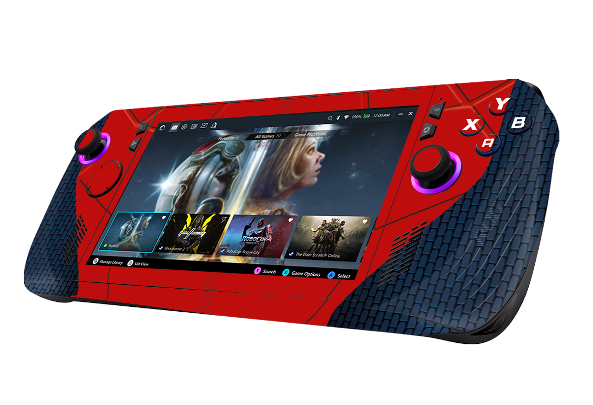 Spider-Man Asus Rog Ally X Handheld Gaming Computer Skin