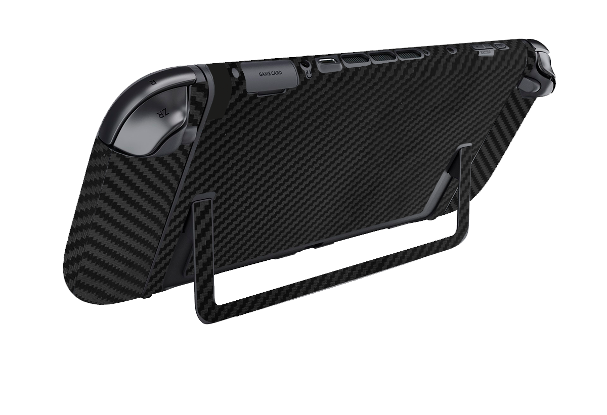 Fibra Carbono Negro Skin Nintendo Switch 2 (2025)