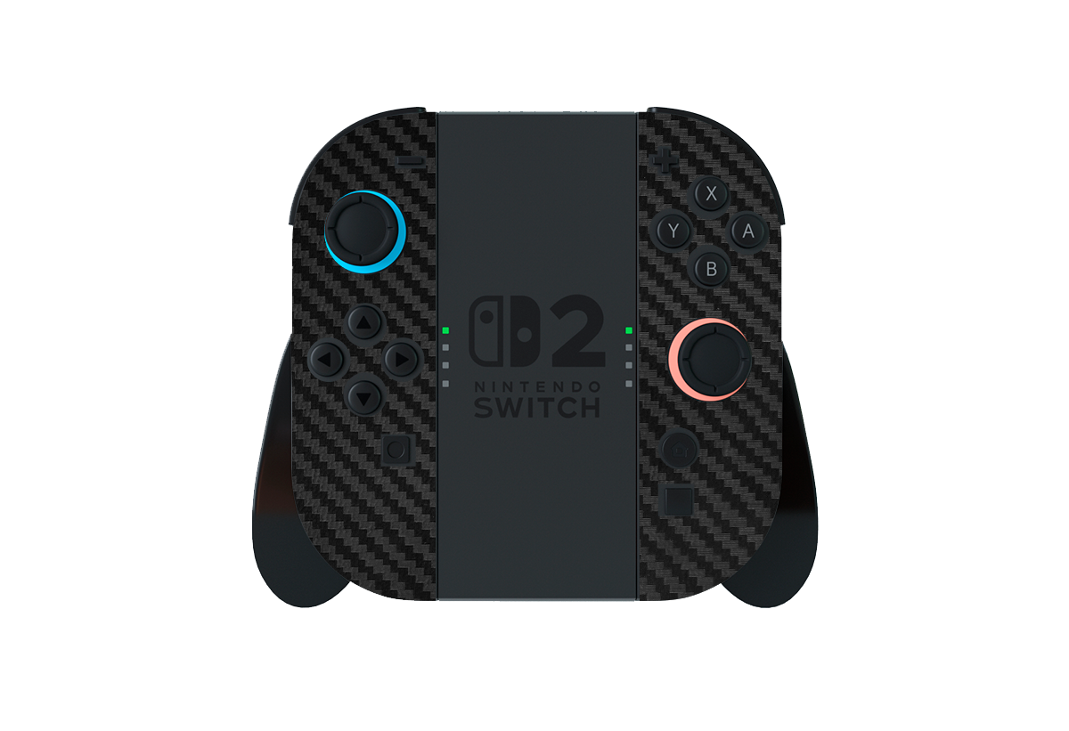 Fibra Carbono Negro Skin Nintendo Switch 2 (2025)